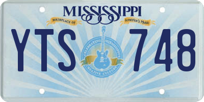 MS license plate YTS748