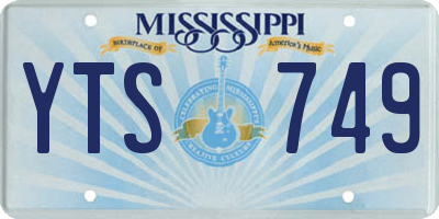 MS license plate YTS749