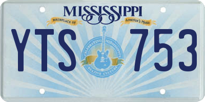 MS license plate YTS753