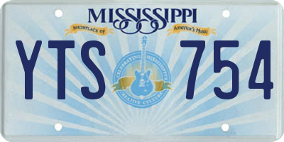 MS license plate YTS754