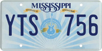 MS license plate YTS756