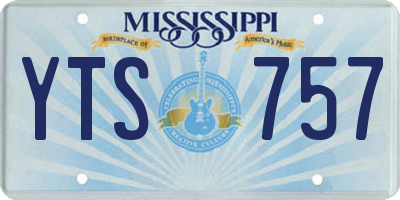 MS license plate YTS757