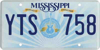 MS license plate YTS758