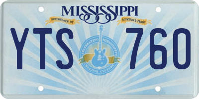 MS license plate YTS760