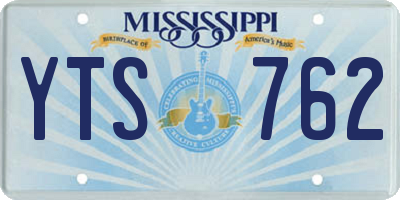 MS license plate YTS762