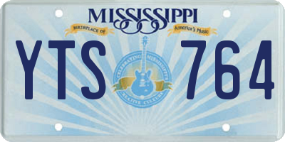 MS license plate YTS764