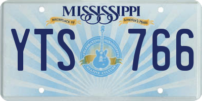 MS license plate YTS766