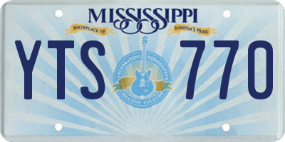MS license plate YTS770