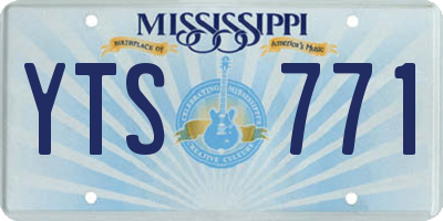 MS license plate YTS771
