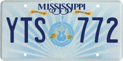 MS license plate YTS772