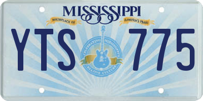 MS license plate YTS775