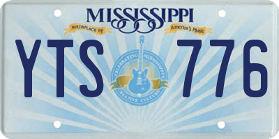 MS license plate YTS776