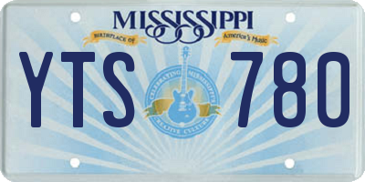 MS license plate YTS780