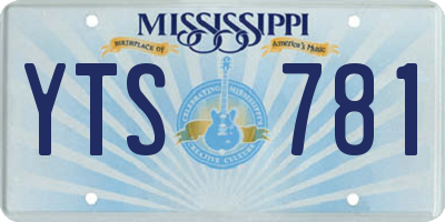 MS license plate YTS781