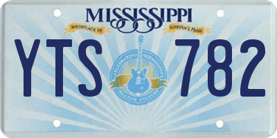 MS license plate YTS782