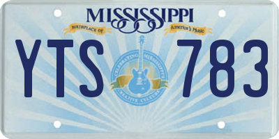 MS license plate YTS783