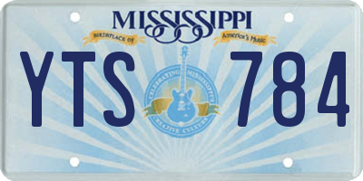 MS license plate YTS784
