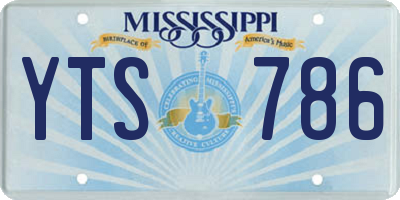 MS license plate YTS786