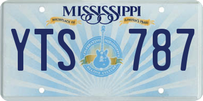 MS license plate YTS787