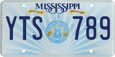MS license plate YTS789