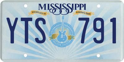 MS license plate YTS791