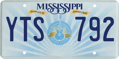 MS license plate YTS792