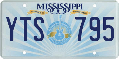 MS license plate YTS795