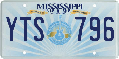 MS license plate YTS796