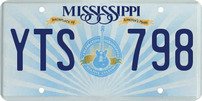 MS license plate YTS798