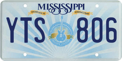 MS license plate YTS806