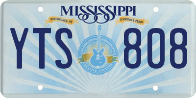 MS license plate YTS808