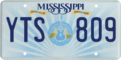 MS license plate YTS809