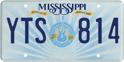MS license plate YTS814