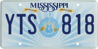 MS license plate YTS818