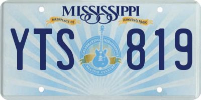 MS license plate YTS819