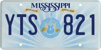 MS license plate YTS821