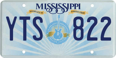 MS license plate YTS822