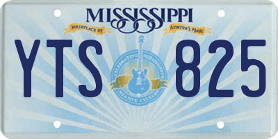 MS license plate YTS825