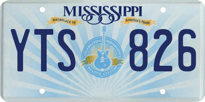 MS license plate YTS826