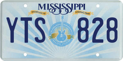 MS license plate YTS828