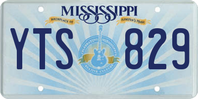 MS license plate YTS829