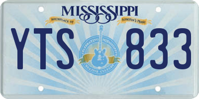 MS license plate YTS833