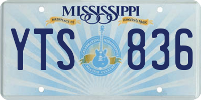 MS license plate YTS836