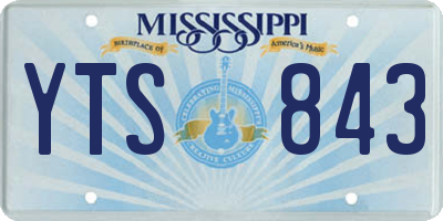 MS license plate YTS843