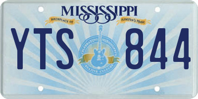 MS license plate YTS844