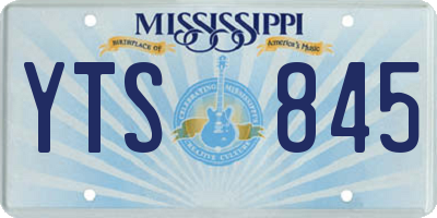 MS license plate YTS845