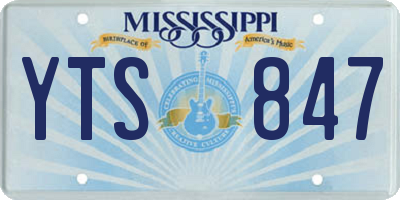 MS license plate YTS847