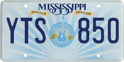 MS license plate YTS850
