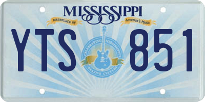 MS license plate YTS851