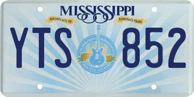 MS license plate YTS852